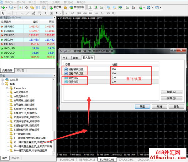 一键批量设置止盈止损脚本【外汇黄金白银原油MT4脚本工具】.