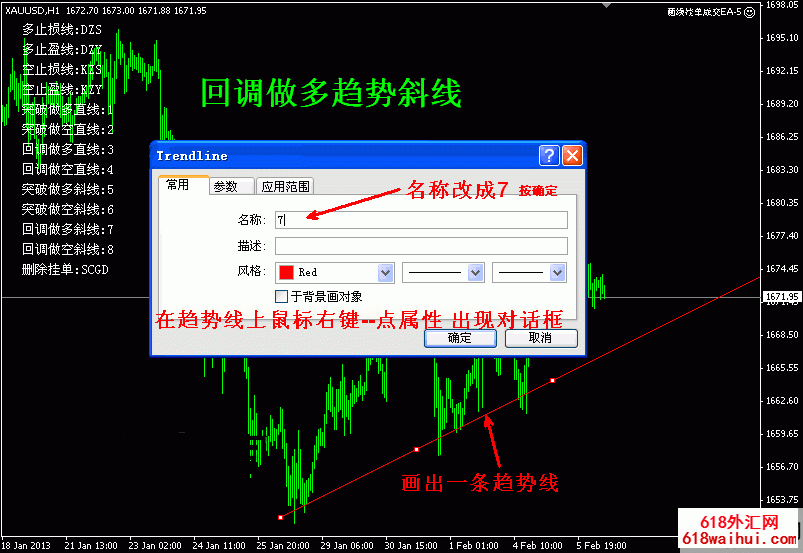 MT4画出趋势线智能交易软件EA下载。