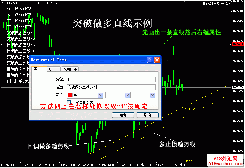 MT4画出趋势线智能交易软件EA下载。